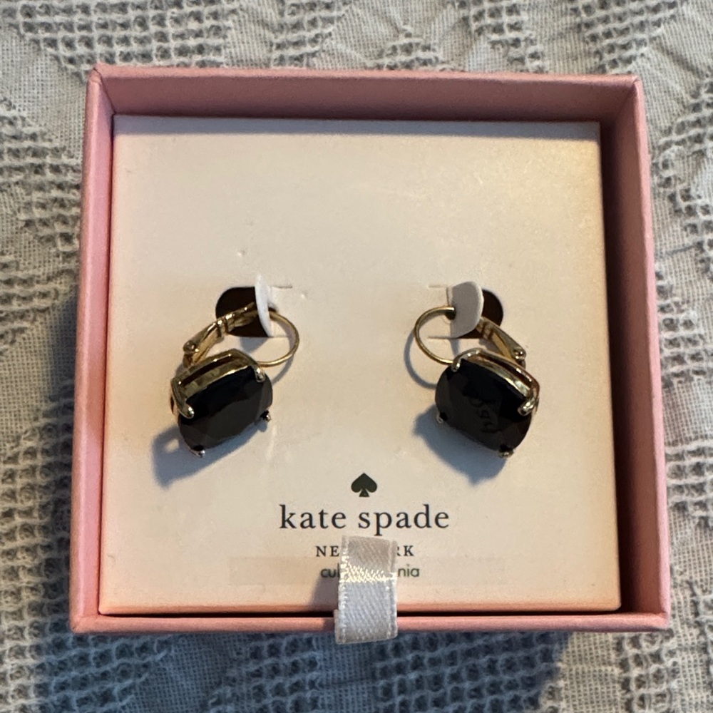Kate Spade Black and Gold Stud Earrings